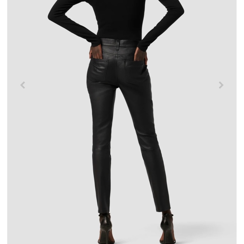Hudson 100% Lamb Leather Barbara High Rise Super Skinny Size 28